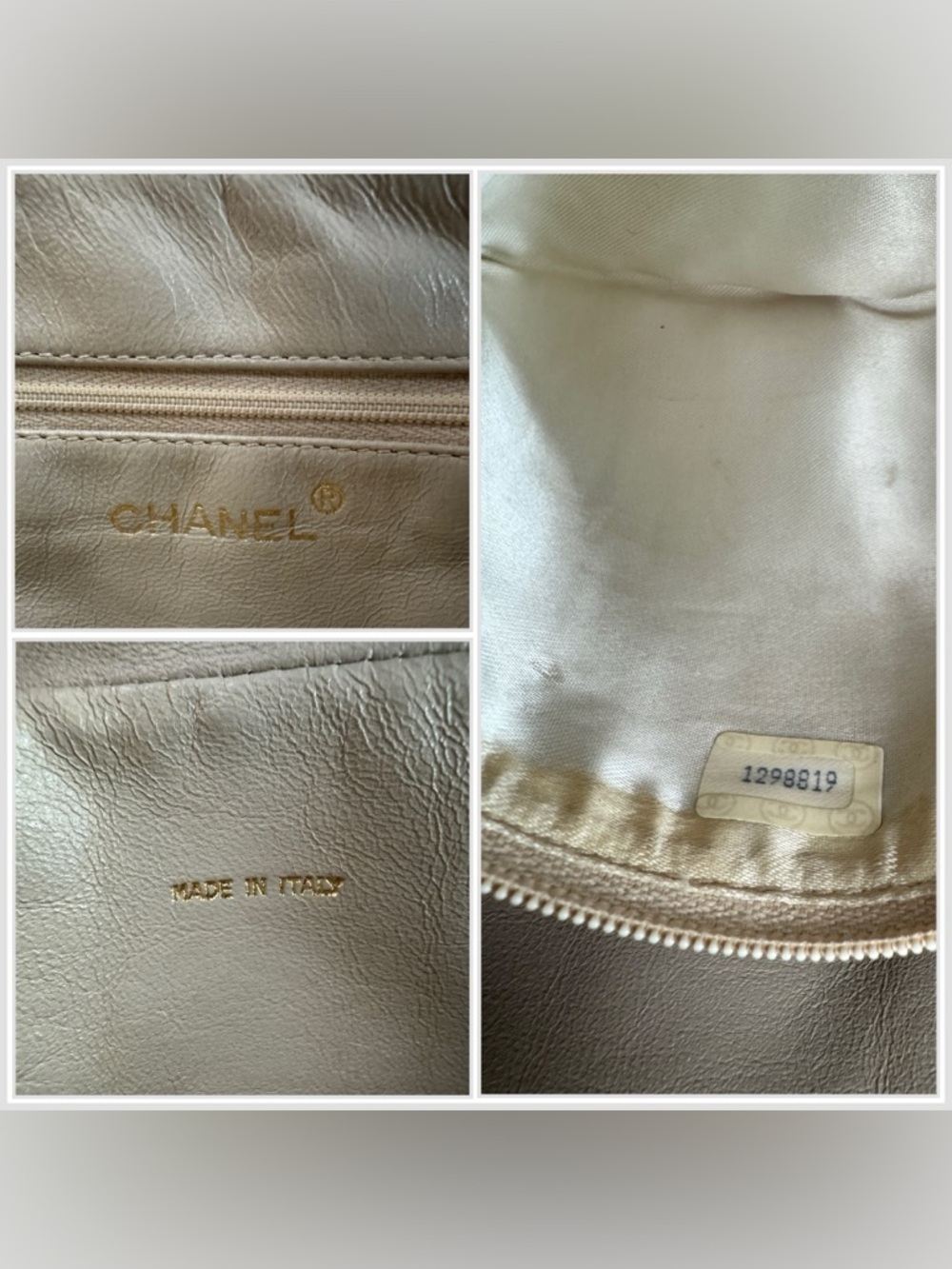 Chanel Vintage Cream Lambskin Camera Crossbody - Picture 10 of 17
